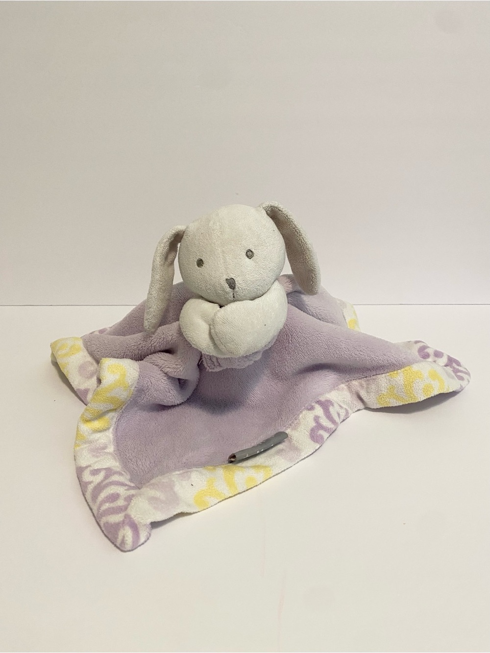Blankets & Beyond Bunny Lovey Purple Holding Security Blanket Baby Girl Toy